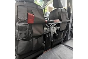 newganbo 2PCS Truck Gun Rack Car Seat Back Organization Molle Panel Automotive Pickup Rifle Shotgun Holder for Hunting