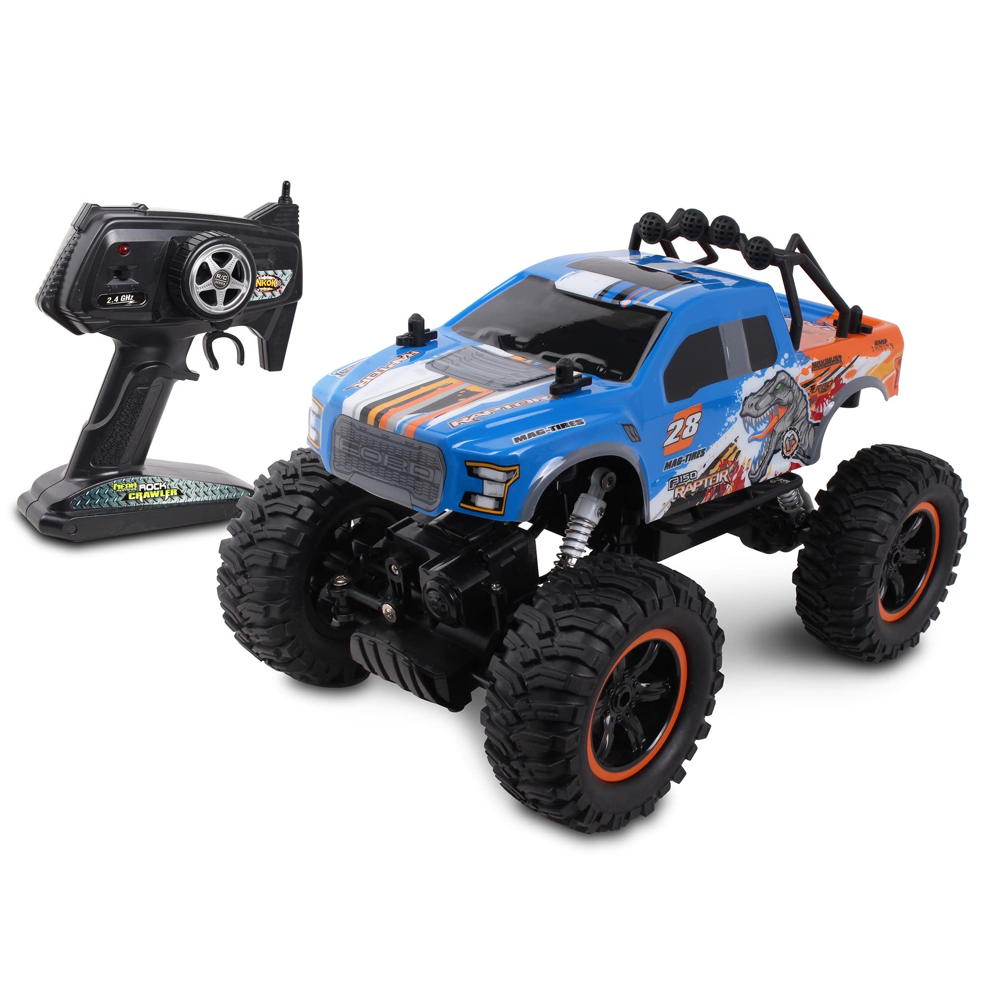 Photo 1 of **MISSING BATTERY FOR CAR**Mean Machine 4x4 Offroad Rock Crawler 2.4GHz 1/14 Scale R/C (RTR) Ford F-150 Raptor Multicolored