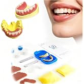 DENTUREWAY DIY Denture Kits, 2 Sets 28 Pcs, Moldable Temporary False Teeth | Multi-Color Reusable Material, Full &amp; Partial Upper Lower Dentures for Women &amp; Men, Complete Denture Kit Set, Fake Teeth Kit