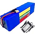 48V 62Ah E-Bike Lithium Ion Battery Pack with BMS Protection, Compatible with 200-1000W Electric Bike Motors, Includes Charger & XT60 Plug for Enhanced Performance