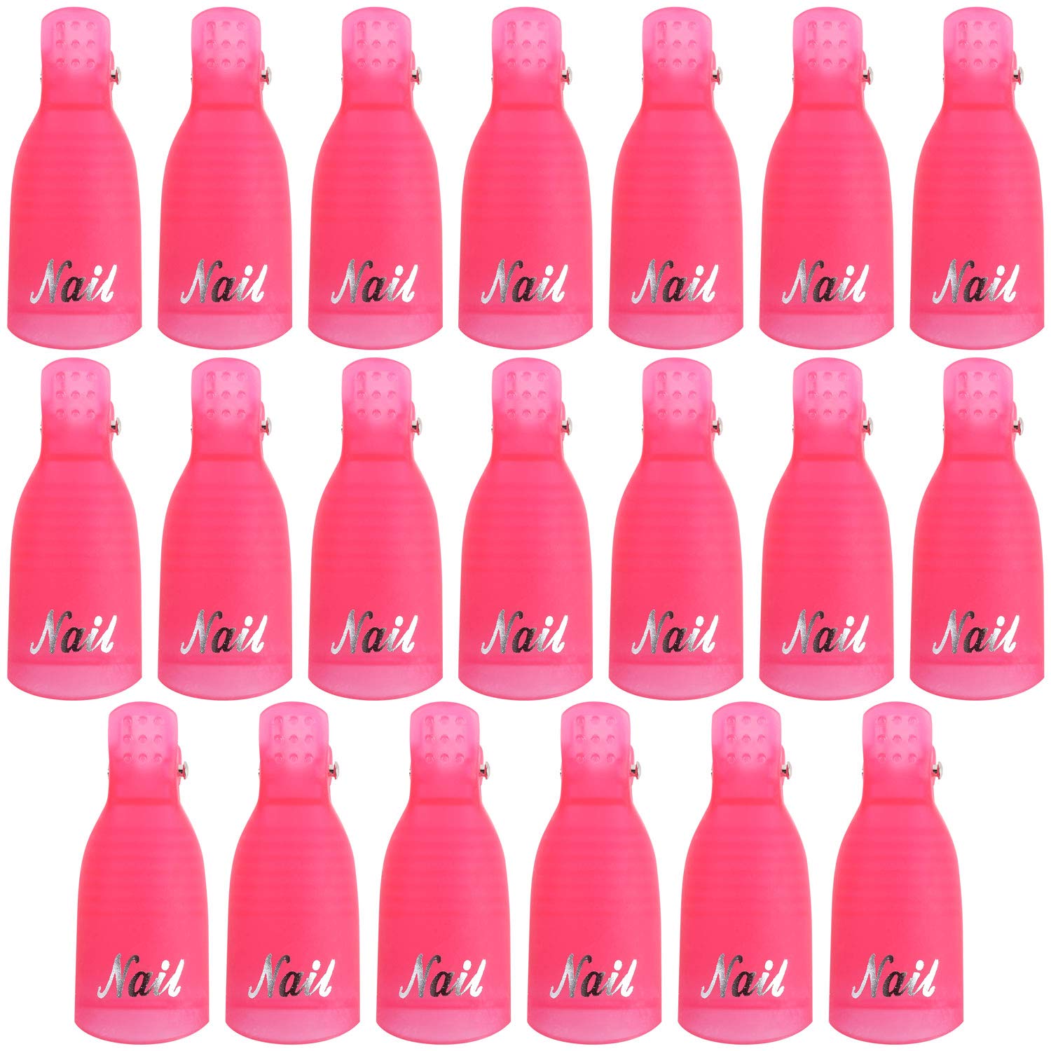 50 PCS Plastic Acrylic Nail Polish Remover Clip Cap, Soak Off UV Gel Polish Remover Wrap Tool : Beauty