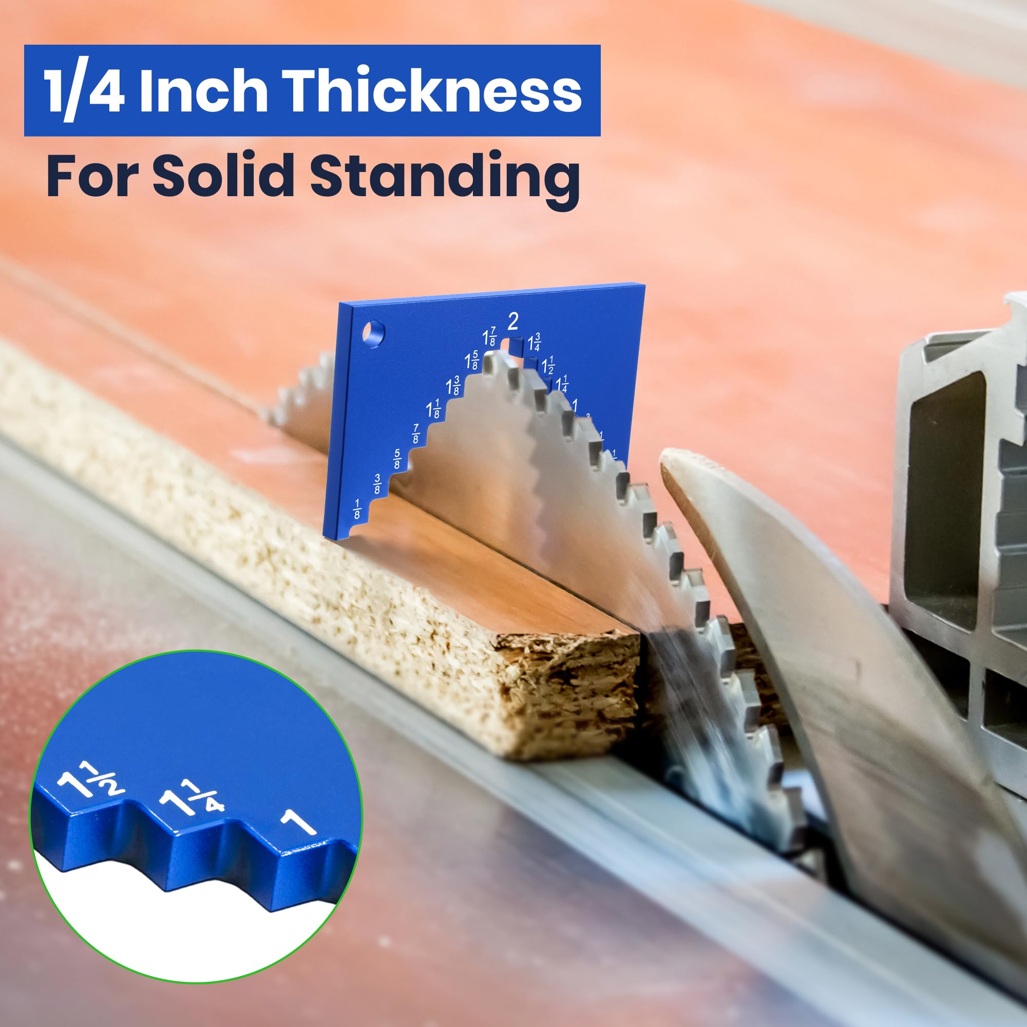 Table Saw Gauge Height Gauge Ruler, Adjustable 0-60mm Measuring Tool 10 thumbnail image