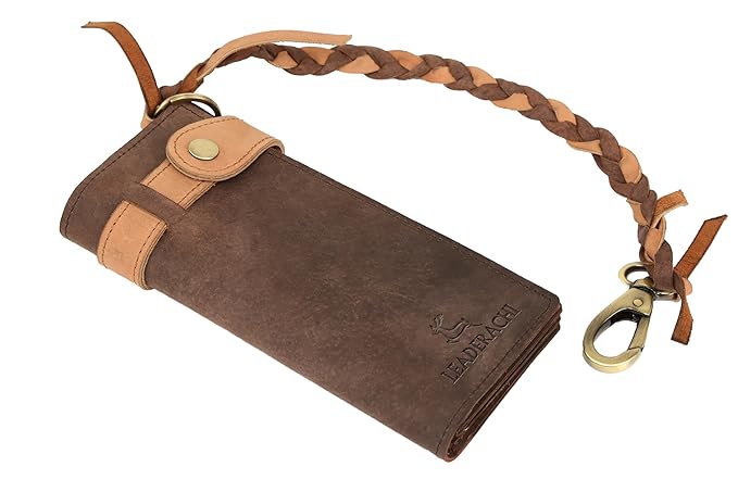 LEADERACHI Leather Briefcases/Messenger Bag (Brown)