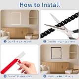 Zayejod 5M PVC Wallpaper Border Self Adhesive Black 10mm Molding Trim view 6