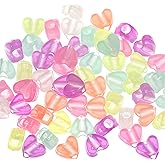 Star Charms, 110PCS Glow in The Dark Star Beads Glow Stars Bead Nightglow Stars Beads Bulk Luminous Spacer Bead for Jewelry Making and Crafts DIY String Craft