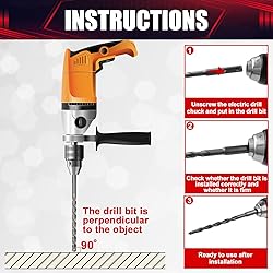 wesleydrill 17PCS Rotary Hammer & Chisels Masonry