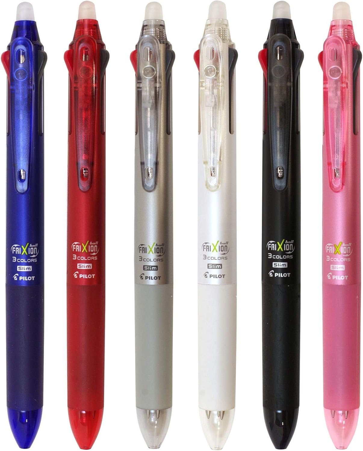 Amazon 3色ボールペン フリクションボール3スリム 0 5mm パールホワイト Lkfbs60ef Pw 多色ボールペン 文房具 オフィス用品