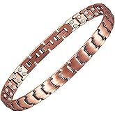 YOIHOJET Pure Copper Anklet, Women Copper Magnetic Anklet, 9.52 IN Coppers Ankle Bracelet with 3500 Gauss Magnet, Pure Coppers with Magnets for Feet & Ankles