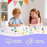 twoonto 40 Mini Squishy Pack Soft Mochi Kawaii Animal Fidget Toys Stress Relief view 5