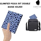 Glamified PU Leather Disabled Blue Badge Holder Gray Polka Dot view 2