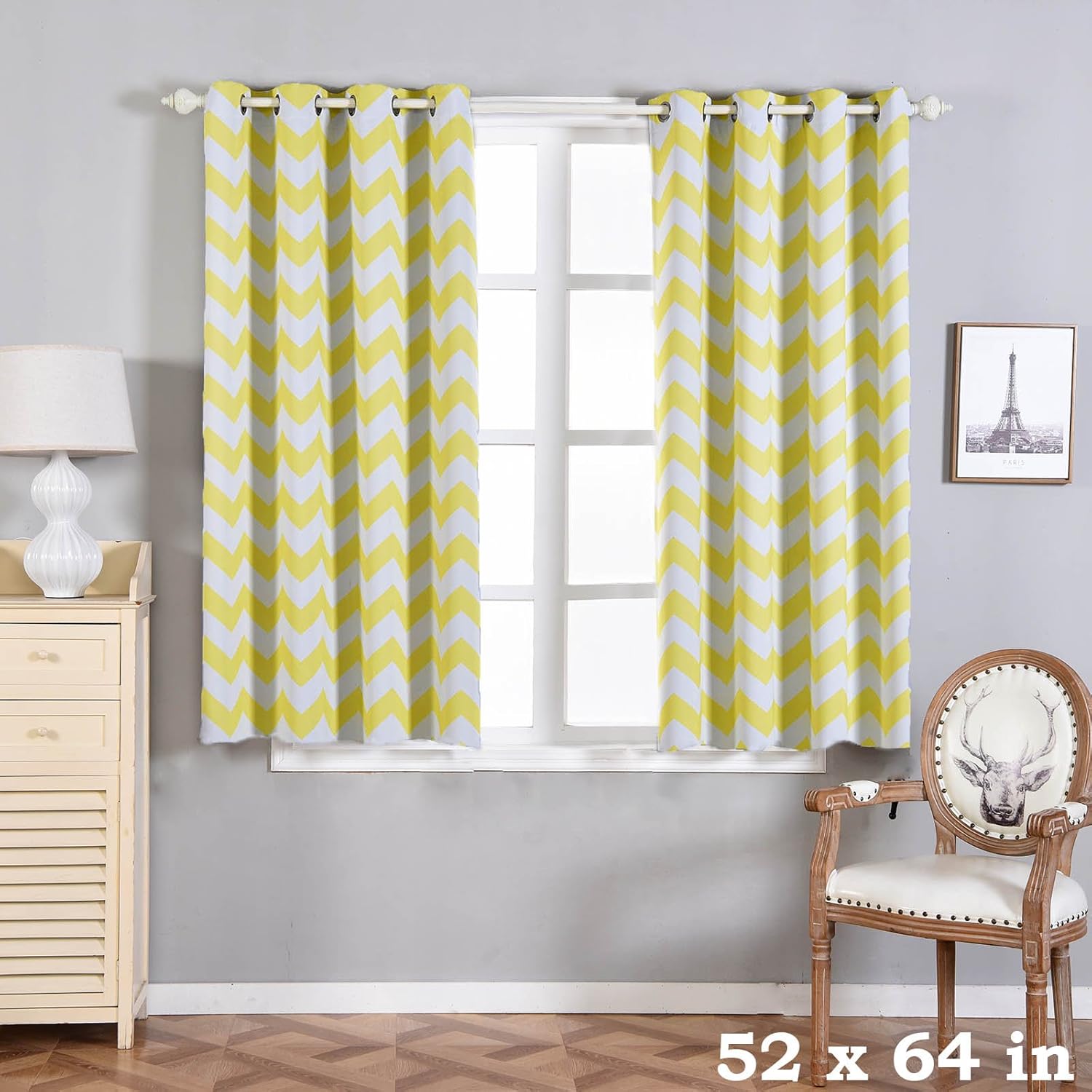 Amazon Com Balsacircle 52 X 64 Inch Yellow Chevron Blackout
