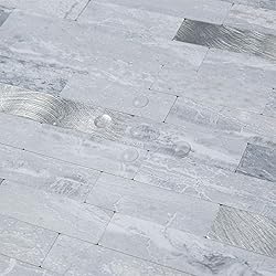 AULIGET Faux Stone Peel and Stick Backsplash, Light