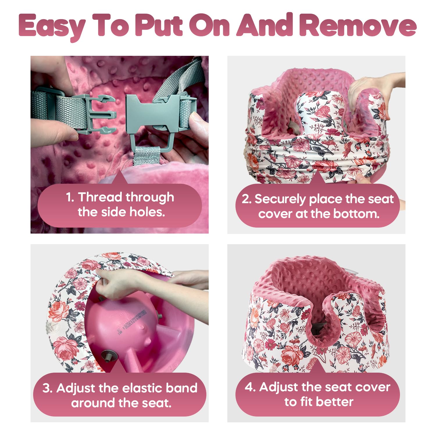 Seat Cover Compatible with Bumbo and Nuby Seat,Booster Seats Accessories,Soft Breathable Cover for Baby Girl Boy,Cover Only