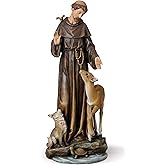 Joseph's Studio by Roman, 13.75" H St. Francis with Animals Figure, Religious Gift, Home Decor