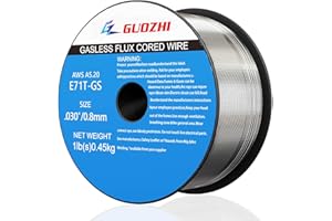 GZ GUOZHI Flux Core Welding Wire, E71T-GS .030" 1-Pound Spool Gasless Mild Carbon Steel Mig Welding Wire