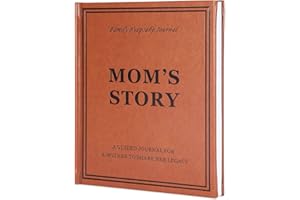 YOELOVE Mom's Story: A Leather Hardcover Journal for Mom to Share Her Life and Memories, Gifts for Mom for Mother's Day, Birthday & Christmas