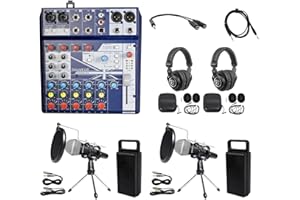 2 Person Podcasting Podcast Kit Soundcraft Mixer+Headphones+Mic+Stand