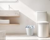 Zuvo 5L Plastic Paper Bin White Wave Design Office Desk Bin view 9