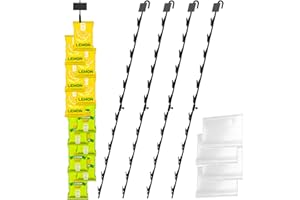 Tongyuyan Chip Display Rack,Chip Rack Display Stand,Chip Stand Display for Party with 12 Clips for Retail,32 inches Metal Retail Display Racks for Snack Candy 4Pcs