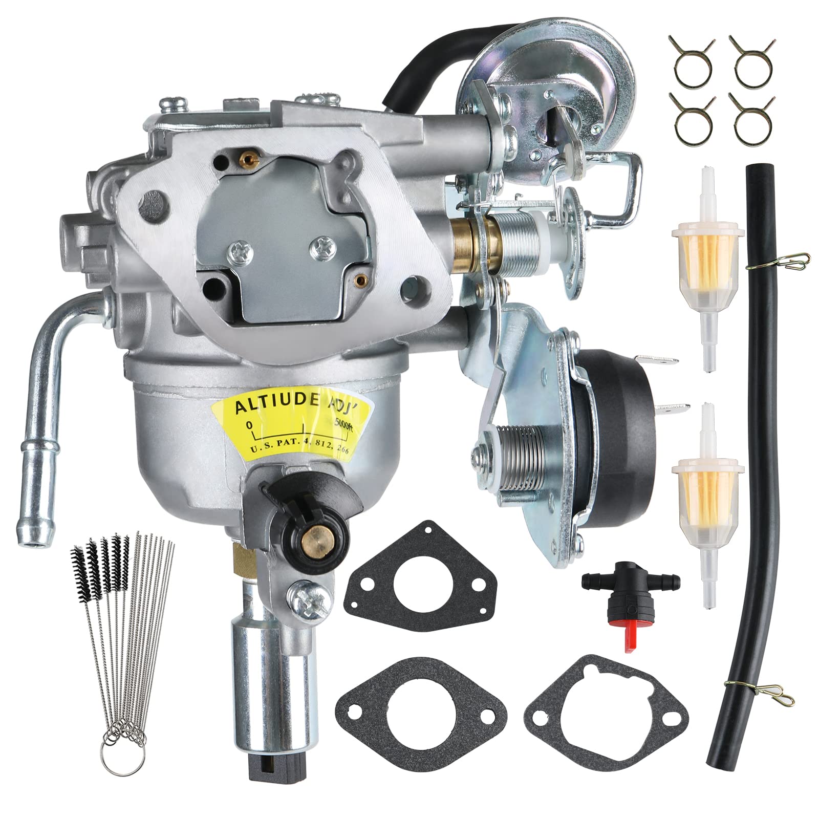 Photo 1 of 541-0765 Carburetor Fits for Onan 5500 7000 Grand Marquis Gold Generator HGJAA HGJAB-901D HGJAB-900 5.5HGJAB-6755K Replaces 5410765, 146-0774, 141-0983 With Cleaning Brush and Gaskets
