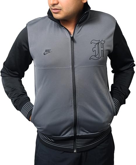 Nike Full Zip Men's Track Jacket Grey/Black - Unspecified: Amazon.co.uk: Sports & Outdoors