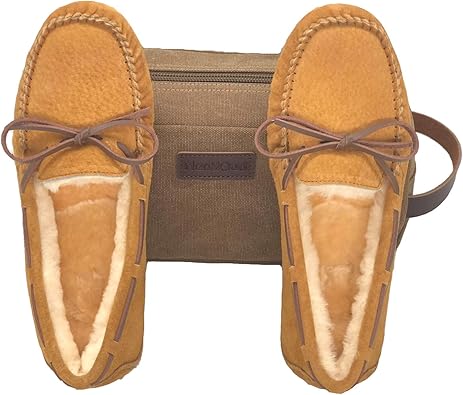 Amazon Marsroad レディース スエードレザー モカシン オーストラリア産シープスキンファー裏地 笑う靴 Us サイズ 10 カラー ブラウン シューズ