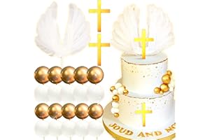 JeVenis Cross Cake Decoration Baptism Cake Decoration Angel Cake Decoration Baptism Party Favors Baptism Party Supplies Baptism Party Decoration
