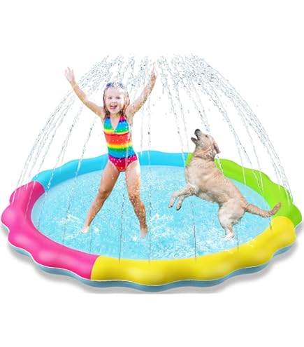 Amazon.com: BANZAI 54In-Diameter Sprinkle & Splash Play Mat