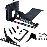 LIAN LI 4 Slots Vertical GPU Kit (VG4v4), PCIe 5.0 Riser, 4-Slot, Black | NOTE: Verify 6 open case slots for vertical or 7 for angled mounting, plus clearance for a 31mm GPU shift.
