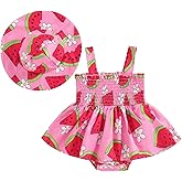 Mubineo Baby Girl Summer Clothes Floral Romper Dress Infant Sleeveless Rompers Skirt One Piece Boho Sun Dress Outfits