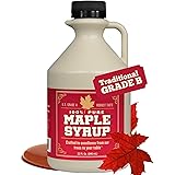 Grade B Maple Syrup 32 Oz Jug – 100% Pure Maple Syrup (Now Grade A Dark) Bold, Robust Flavor – Artisan Maple Syrup Gift – USA