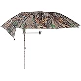 Kalkal Tree Stand Umbrella, 58" Wide Camo Hunting Umbrella for Tree Stand, Weather-Resistant Treestand Roof Quick Set, Portable Hunting Accessories