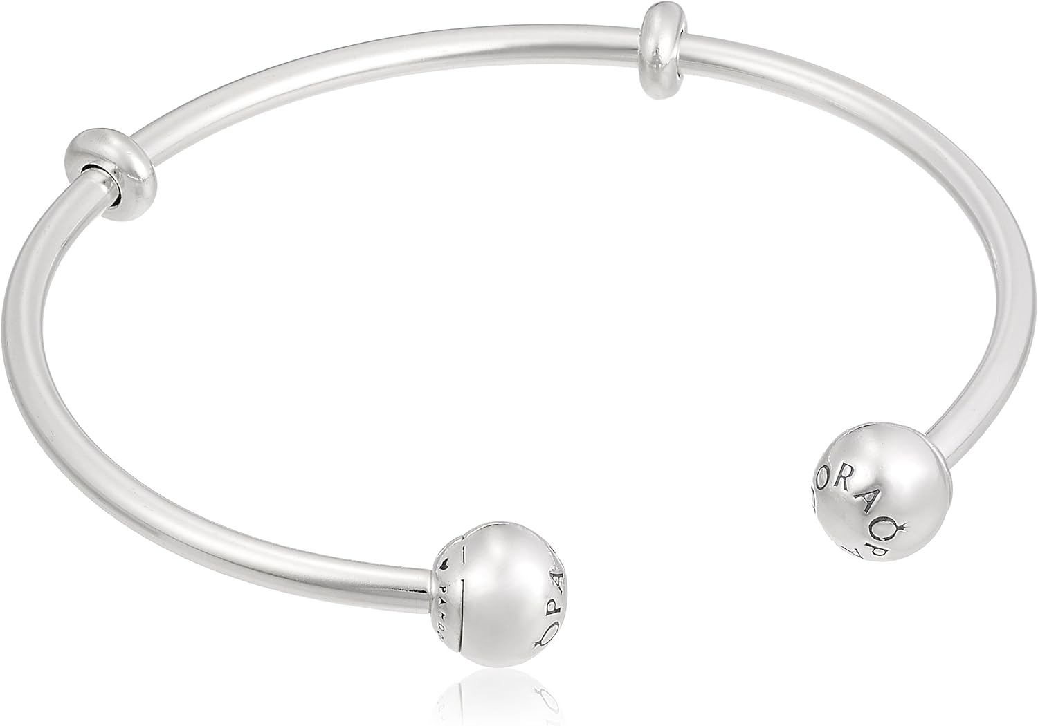 Bracciale A Sfera Geo Bangle In Argento Sterling 925 - Elli - Lunghezza 16 Cm - Design Moderno E Minimal - Fatto A Mano