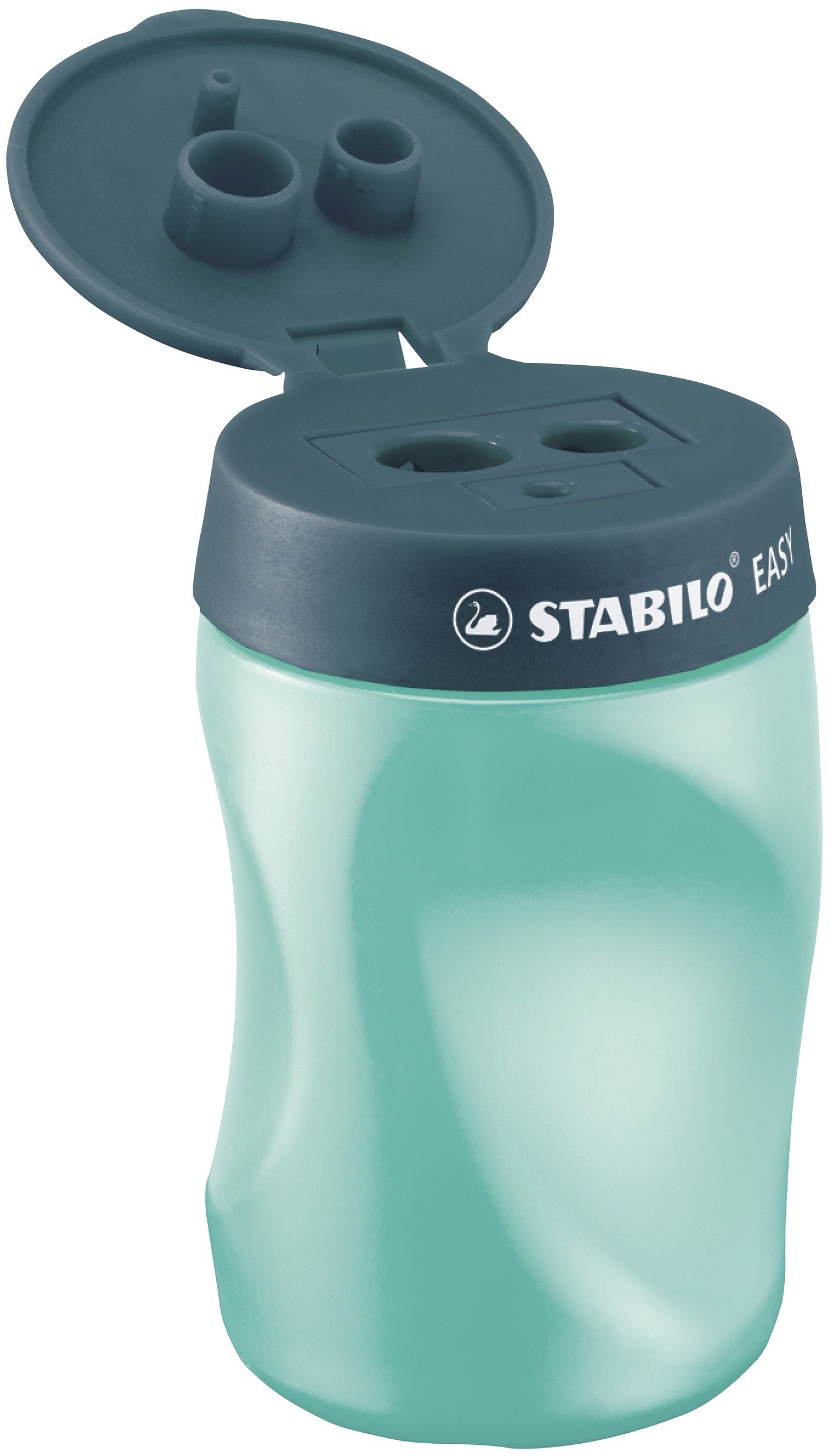STABILO EASYsharpener - Ergonomic Container Sharpener - Left-Handed - Pack of 1 - Petrol