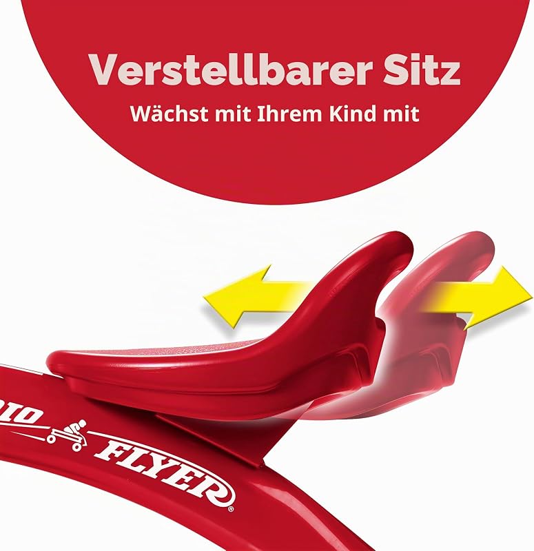 Rotes Dreirad, Dreirad für Kleinkinder im Freien, Alter 2,5 bis 5 Jahre (exklusiv bei Amazon)