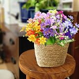OWLKELA Artificial Silk Daisy Flowers 6 Bundles Multi Color for Indoor Outdoor view 7