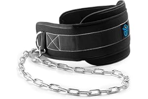 ERIC FLAG - Dip Belt with Adjustable Chain or Rope for Weightlifting, Calisthenics, Crossfit, Up to 660lbs of Load - Heavy Duty Weight Belt for Pull-ups and Dips, Adapted to Every Morphology