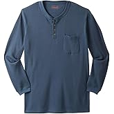 Boulder Creek by Kingsize Men's Big & Tall Tall Thermal Pocket Longer-Length Henley