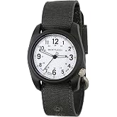 BERTUCCI Mens DX3 Black Comfort Canvas Band White Analog Dial Quartz Watch