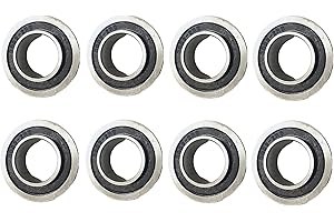 8 Pack Flanged Ball Bearings ID 3/4" x OD 1-3/8", Applicable Lawn Mower, Wheelbarrows, Carts & Hand Trucks Wheel, Replacement