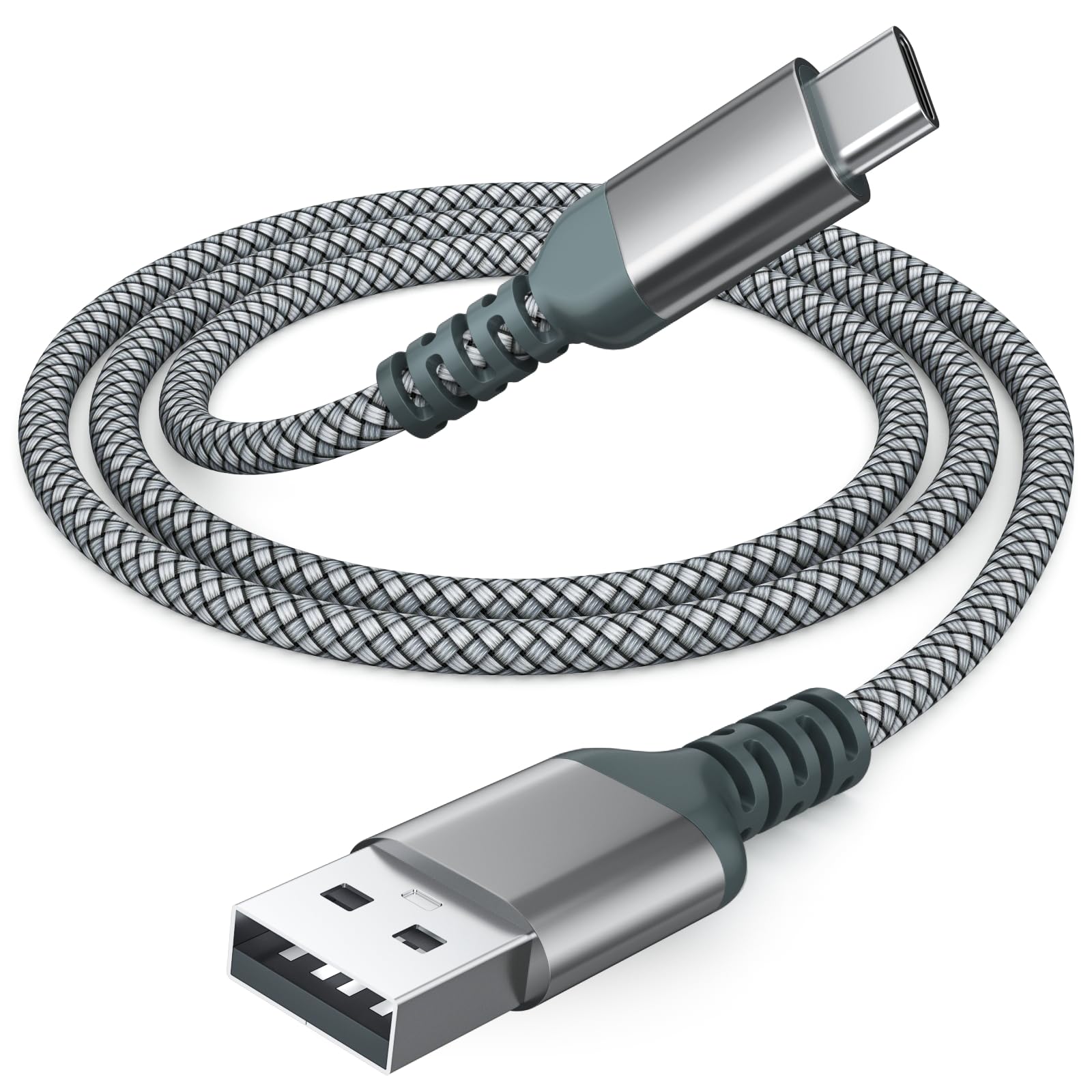 Photo 1 of 2 USB to USB C Cable, Car Carplay Cable, Fast Charging Type C Cable for iPhone 16/16 Pro Max 15 Pro 15 Plus, iPad, Samsung Galaxy, and Other Type-C Devices ( Gray, 6.5Ft)