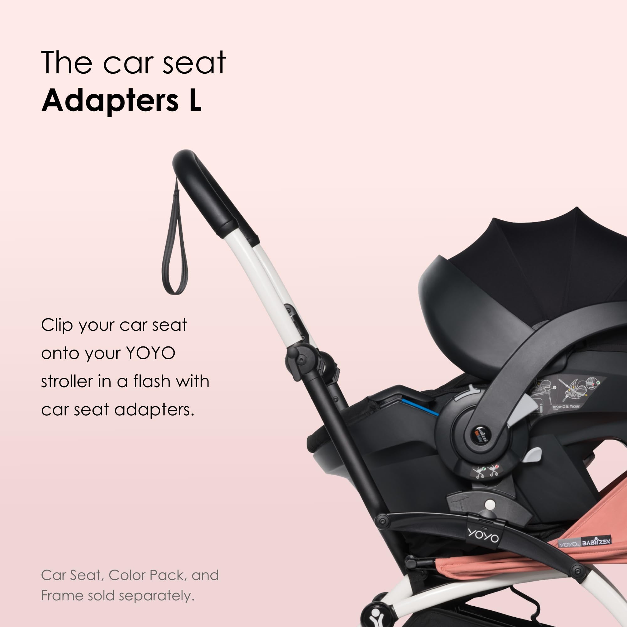 BABYZEN YOYO Car Seat Adapters, L Version - Easily Clip The YOYO Car Seat onto The YOYO2 Stroller Frame