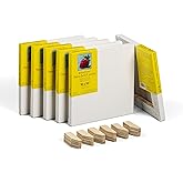 Strathmore 300 Series Traditional Stretched Canvas Pack, 10x10 inch, 6 Pack, Art Canvas for Students Professionals