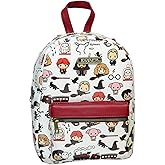 Bioworld Harry Potter Allover Chibi Character Pattern Faux Leather Tote Bag Mini Backpack