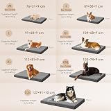EHEYCIGA Orthopedic Dog Bed Large 89x58x9cm Grey with Removable Cover view 6