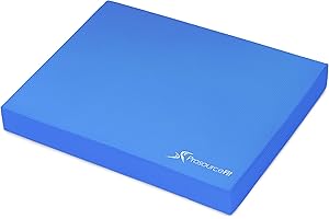 ProsourceFit Exercise Balance Pad – Large Cushioned Non-Slip Foam Mat & Knee Pad for Fitness, Stability Training, Physical Th