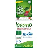 Beano to-Go Digestive Enzyme, Helps Prevent Gas &amp; Bloating, 12 Tablets | Food Enzyme Dietary Supplement, Preventive Gas Relief for Adults, Travel Size, When Eating Hard-To-Digest Foods