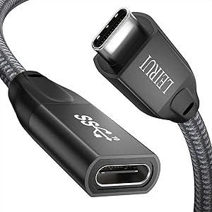 LEIRUI USB C Extension Cable 2 Feet, USB 3.1 (10Gbps) Type C Male to Female Extension Fast Charging Cable Compatible for Nintendo Switch, Thunderbolt 3 MacBook Pro,Samsung S10 S9, Google Pixel 3 2 XL