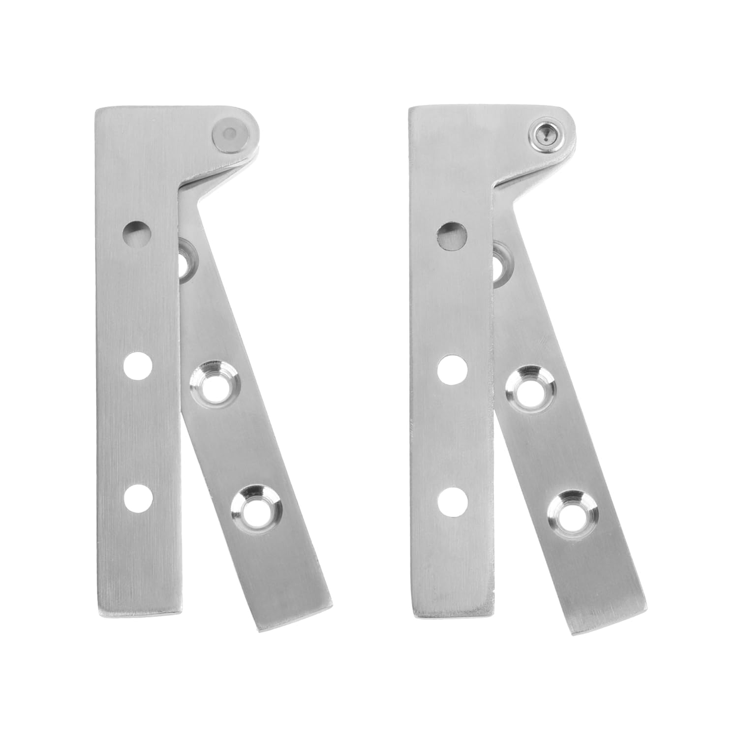 BCP 2pcs Silver Color Stainless Steel Flip Cabinet Cupboard Door Inset Right Hand Pivot Hinge