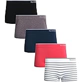 Reebok Womens Boyshorts Underwear - 5 Pack Stretch Performance Seamless Underwear for Women, 4” Inseam with Tagless Waistband
